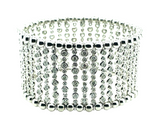 Diamond and 18K White Gold Stretch Bracelet