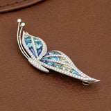 Italian Designer of Valenza Garavelli Diamond and Semi Precious Gemstone 18Kt White Gold Pendant/Brooch