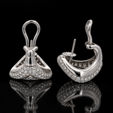 Estate Italy Casa Damiani 4.63cttw. Diamond 18KT White Gold Earrings