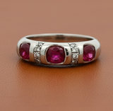 Ruby and Diamond Platinum Ring