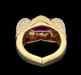 Estate Italian 1.50 cttw Diamond 2.01 ct Tourmaline Designer Ring 14532