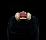 Estate Italian 1.50 cttw Diamond 2.01 ct Tourmaline Designer Ring 14532