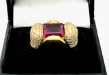 Estate Italian 1.50 cttw Diamond 2.01 ct Tourmaline Designer Ring 14532