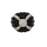 Effy Onyx & Diamond 14K White Gold Ring