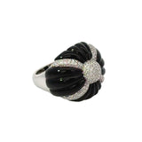 Effy Onyx & Diamond 14K White Gold Ring