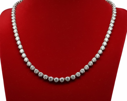 Diamond Necklace 30.88cttw 14K White Gold