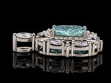 Designer M.C. Marchisio .80ct. Natural Paraiba Tourmaline & Diamond 18KT White Gold Pendant