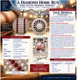 Estate Professional Baseball Player Jack Howell 3.00ct. Diamond & Fine Ruby Platinum Necklace (1 of 1)
