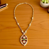 Estate Of Major Riddle aka Mr. Las Vegas Diamond, Ruby and Emerald 18k Yellow Gold 35" Necklace