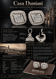 Estate Italy Casa Damiani 4.63cttw. Diamond 18KT White Gold Earrings