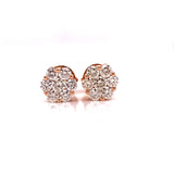 Maya Lianna Diamond and 14K Rose Gold Cluster Earrings