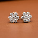 Maya Lianna .50 cttw Diamond and 14K Rose Gold Cluster Earrings