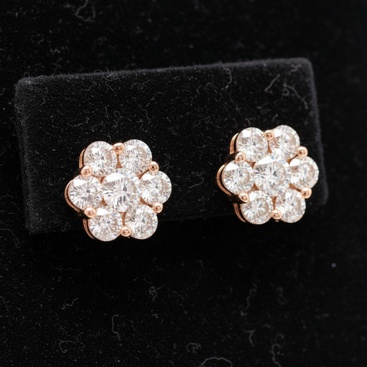 Maya Lianna 1.00 cttw Diamond Cluster Earrings