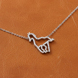 Clyde Duneier Diamond and 14K White Horse Silhouette Necklace