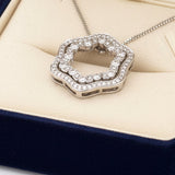 Damiani Diamond and 18K White Gold Pendant With Chain