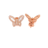 Fashionista 2.50 ctw Diamond and 18K Rose Gold Butterfly Earrings