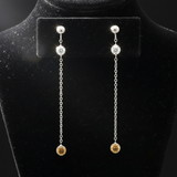 Maya Lianna 1.12 cttw Diamond and Natural Fancy Orange Diamond Dangle Earrings 14889