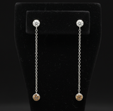 Maya Lianna 1.12 cttw Diamond and Natural Fancy Orange Diamond Dangle Earrings 14890