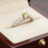 Maya Lianna .28ct Natural Fancy Orange Diamond Ring 14891