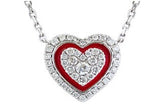 Effy Diamond and 14K White Gold Heart Necklace