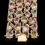 Estate M.C. Marchisio 44.86cttw. Multi Color No Heat Sapphire & Diamond 14KT Yellow/Rose Gold Bracelet