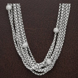 Estate David Yurman 1.75cttw Diamond Multi Strand 18k Yellow Gold and Silver Necklace