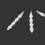 Italian Manufacturer Custom Made 10 Stone .25 cttw Diamond 18kt. White Gold Pendant