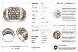 Modern 3.00cttw Cognac & White Diaomnd 14kt White Gold Ring