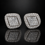 Estate Italy Casa Damiani 4.63cttw. Diamond 18KT White Gold Earrings