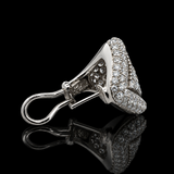 Estate Italy Casa Damiani 4.63cttw. Diamond 18KT White Gold Earrings