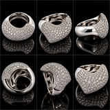 Estate Italian Del Duca 5.44 cttw Diamond 18K White Gold Ring