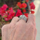 Art Deco 8.81ct Old European Cut(CTR) Diamond Platinum Ring