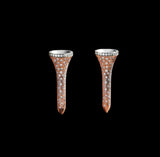 The Champion .58 cttw Diamond White Gold Golf Tee Earrings 15445