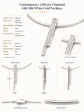 Contemporary 2.00cttw Diamond 14K/18K White Gold Necklace