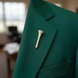 The Champion 1.60 cttw Diamond Golf Tee 14K Yellow Gold Brooch/Pendant (Limited Edition) 15344 Length 2.5"