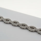 USA Designer ADJ 12.00cttw Diamond 18K White Gold Necklace