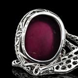 Estate Panthere 130.75ct. Rubellite, Diamond & Ruby Platinum Pendant/Brooch