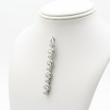 Custom Made 9 Stone .25cttw. Diamond 18kt. White Gold Pendant
