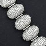 Bold 80cttw Diamond 18Kt White Gold Bracelet