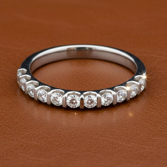 Maya Lianna 0.38 Ctw. Diamond and 14K White Gold Wedding Band