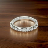 Maya Lianna 0.38 Ctw. Diamond and 14K White Gold Wedding Band