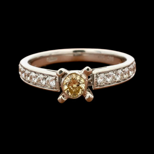 Maya Lianna .28ct Natural Fancy Orange Diamond Ring 14891