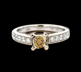 Maya Lianna .28ct Natural Fancy Orange Diamond Ring 14891