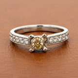 Maya Lianna .28ct Natural Fancy Orange Diamond Ring 14891