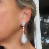 High End 12.68cttw Diamond 18Kt White Gold Dangle Earring