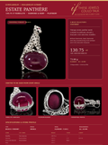 "If These Jewels Could Talk " - Estate Panthere 130.75ct. Rubellite, Diamond & Ruby Platinum Pendant/Brooch
