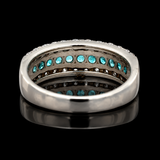 Estate Paraiba & Diamond Platinum Ring