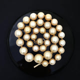 Golden South Sea Pearls 9mmx13mm 14k Yellow Gold Diamond Necklace