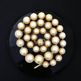 Golden South Sea Pearls 9mmx13mm 14k Yellow Gold Diamond Necklace