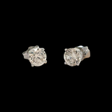Champagne 1.25 cttw Round Brilliant Cut Diamond Stud Earrings